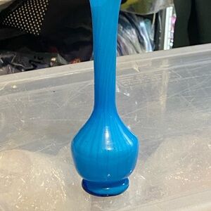 Elegant Blue Glass Vase